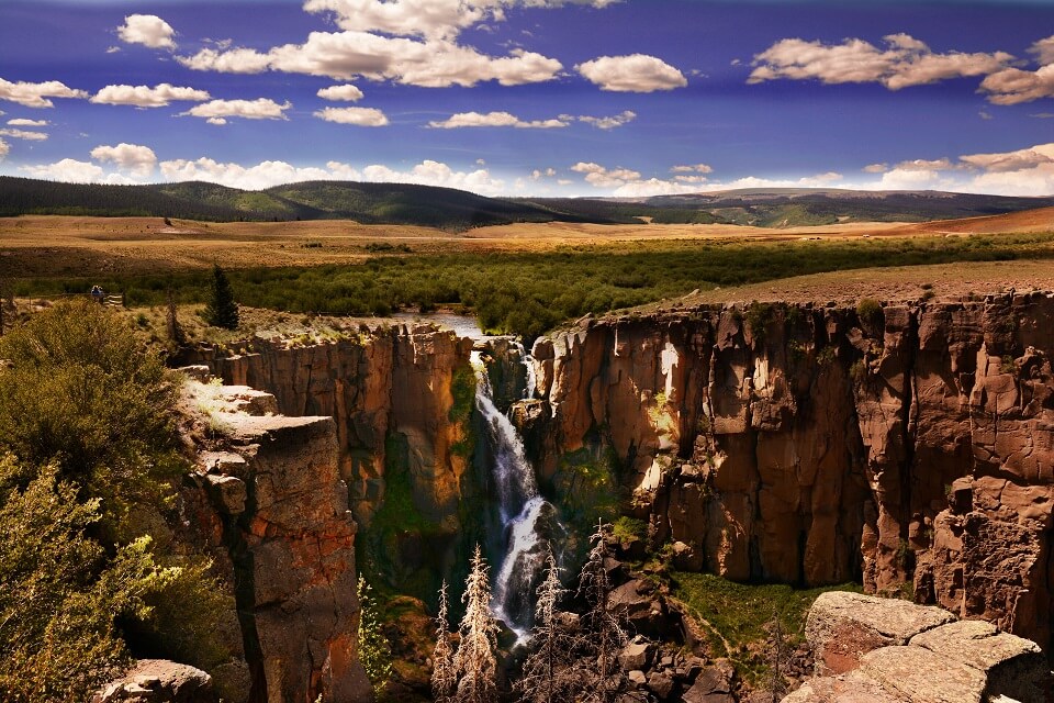 North Clear Creek Falls in Crede, CO